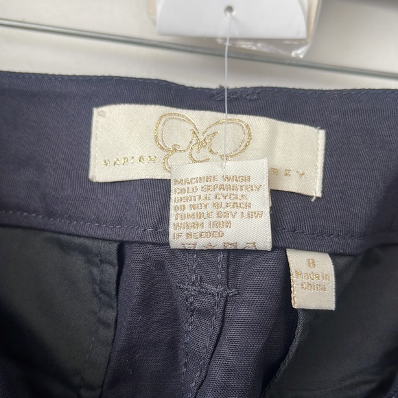 NWT Y2K Mariah Carey Dark Navy Blue Cropped Capri Cargo Pants Size 8 - Picture 10 of 14